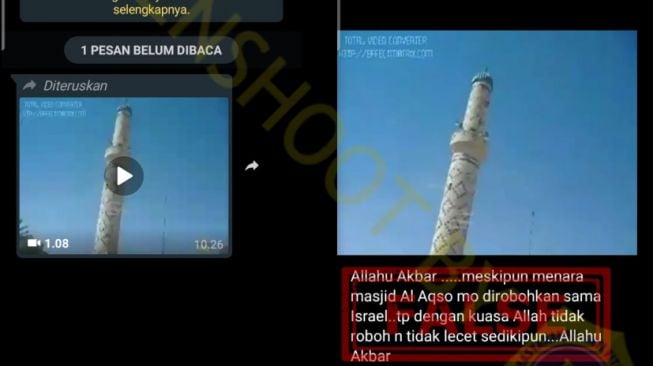 CEK FAKTA: Benarkah Menara Masjid Al Aqsa Dirobohkan Israel?