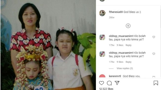 Potret masa kecil Natasha Wilona. [Instagram]