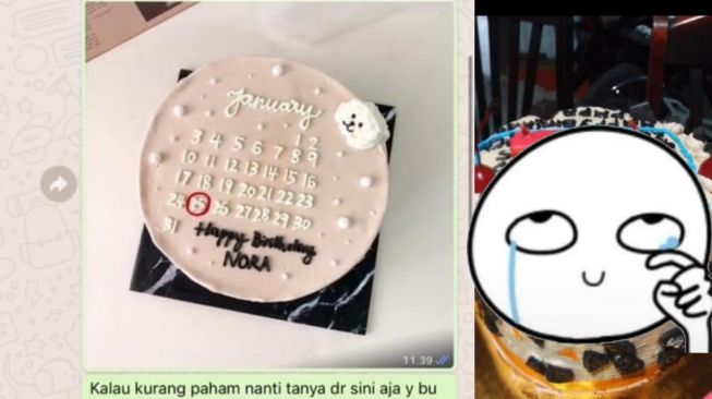 Pesan Kue ala Korea yang Minimalis, Perempuan Ini Bengong Liat Hasilnya (TikTok/)