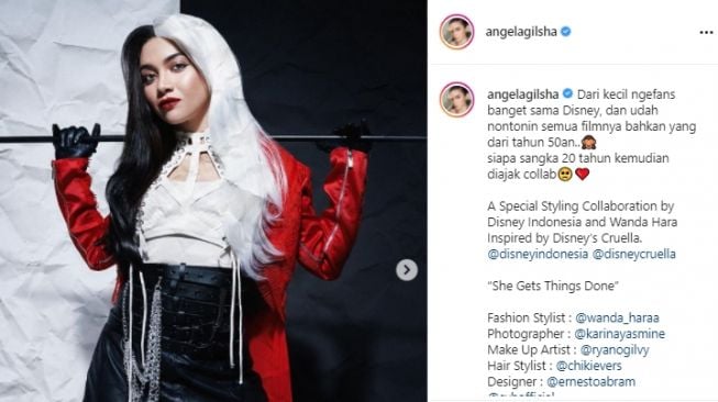 Gaya Artis berkostum Cruella. [Instagram]