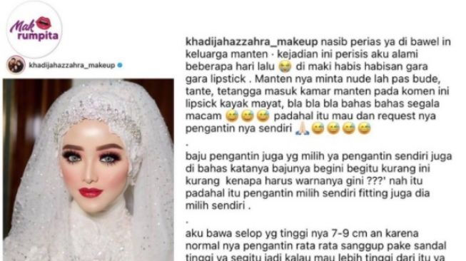 Curhat MUA Dimaki Habis-habisan Oleh Keluarga Pengantin. (Twitter/@AREAJULID)