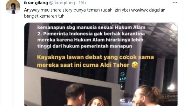 2 bule dideportasi karena menolak dikarantina (twitter.com/@ikrargilang)