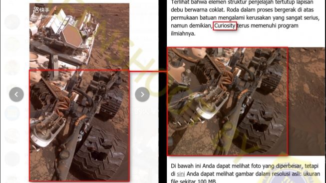 CEK FAKTA: Foto Pesawat Ruang Angkasa China mendarat di Mars, Benarkah?