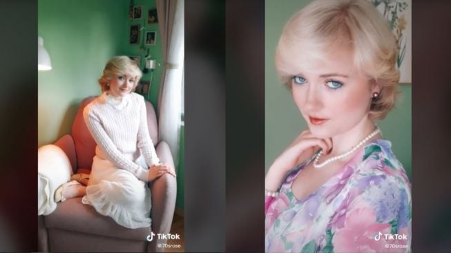 Viral Bintang TikTok Disebut Reinkarnasi Putri Diana (tiktok.com/@70srose)