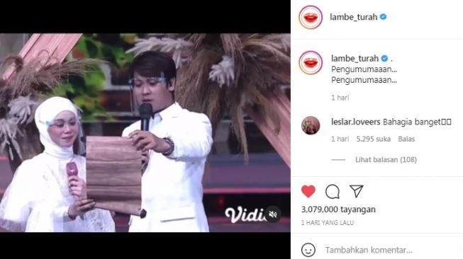 Unggahan soal Rizky Billar dan Lesti Kejora [Instagram/@lambe_turah]