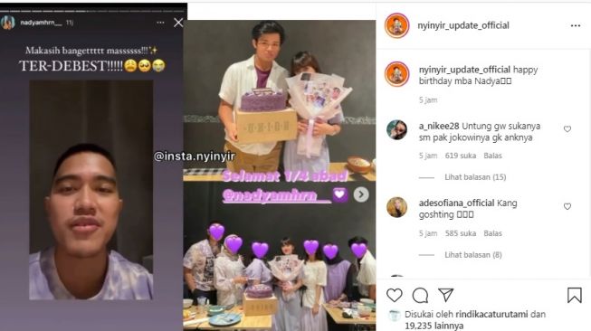 Unggahan soal Kaesang Pangarep [Instagram/@nyinyir_update_official]