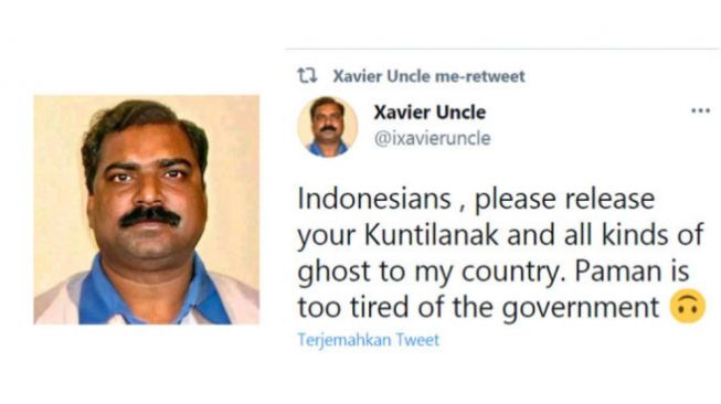 Kesal Covid-19 Merajalela di India, Akun Uncle Xavier Minta Indonesia Kirim Kuntilanak