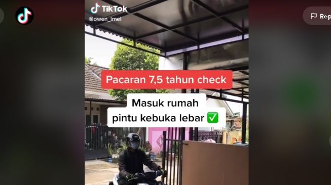 Pasangan sudah berpacaran selama 7,5 tahun (tiktok.com/@owen_imel)