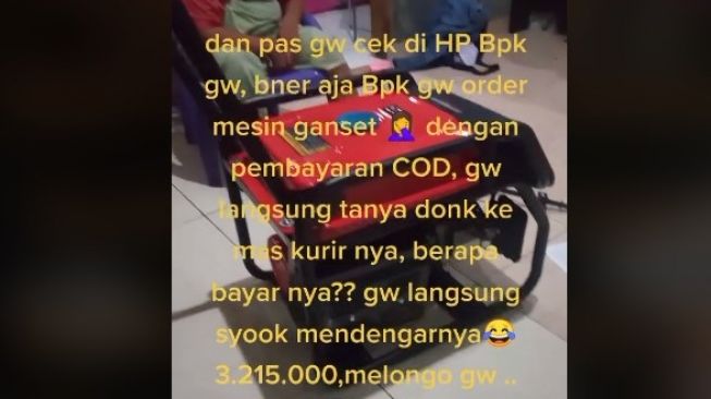 Ayah tak sengaja belanja online, bikin keluarga puyeng. (TikTok)