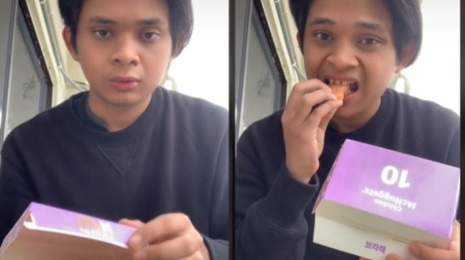 Unggah Video Makan Nugget McDonalds Edisi BTS, Wajah Pria Ini Mendadak Berubah