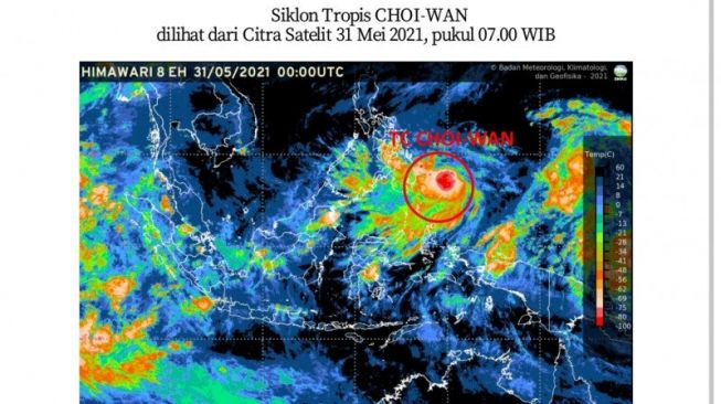 Waspada, Siklon Tropis Choi-Wan Picu Cuara Buruk di Indonesia
