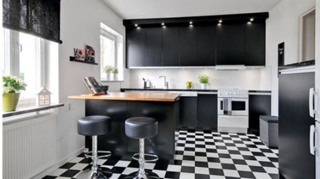 Keramik Dapur Motif Papan Catur. (OneKind Design)