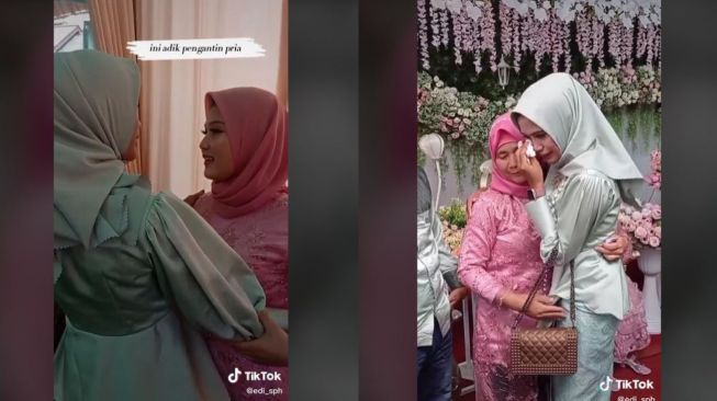 Hadir di Pernikahan Mantan, Wanita Ini Malah Menangis Peluk Mantan Calon Ibu Mertua (tiktok.com/@edi_psh)