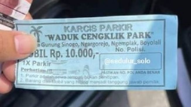 Kocak! Netizen Malah Laporkan Tarif Parkir di Waduk Cengklik Park Boyolali ke Gibran