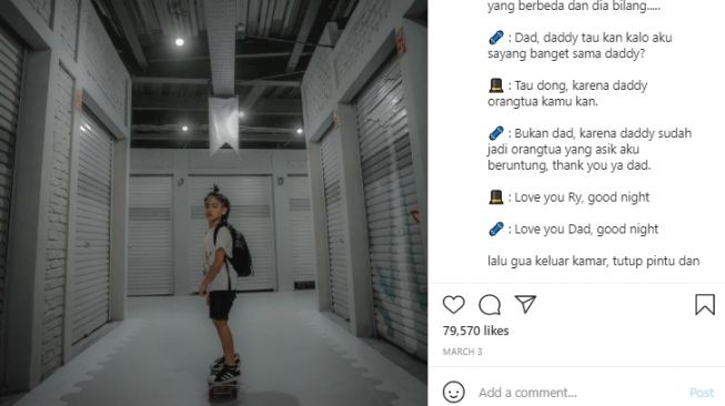 Potret Ryshaka anak Ryan Delon dan Sharena. [Instagram]