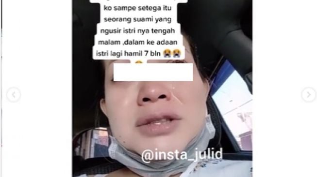 Viral istri hamil tua nangis sesenggukan, curhat ditalak dan diusir suami (Instagram/insta_julid)/