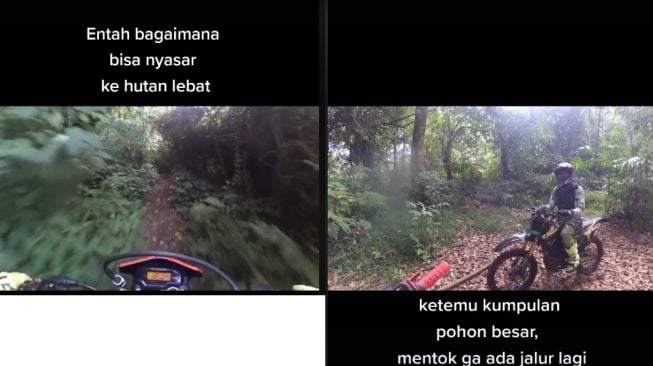 Viral Pemotor Trabasan di Hutan Angker, Malah Tersesat dan Panik Tak Tahu Arah Pulang