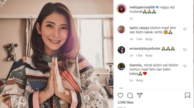 Metta Permadi pemeran istri kedua sinetron Suara Hati Istri Zahra. [Instagram/mettapermadi89]