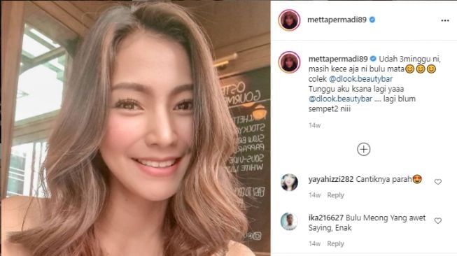 Metta Permadi pemeran istri kedua sinetron Suara Hati Istri Zahra. [Instagram/mettapermadi89]