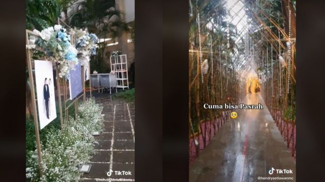Viral Pesta Pernikahan Outdoor Batal karena Hujan Deras (tiktok.com/@hendrysetiawanmc)