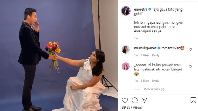 Potret prewedding Mumuk Gomez dan Eno Retra. [Instagram/enoretra]