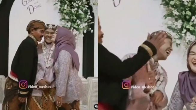 Viral Momen Kocak Pengantin Prank Orang Tua. (Instagram/@video_medsos)