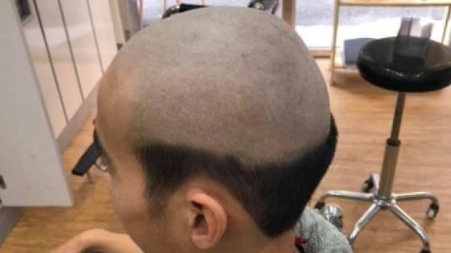 Potongan rambut agar anak tak keluyuran saat pandemi. (Facebook/Huang Ling Xiang)