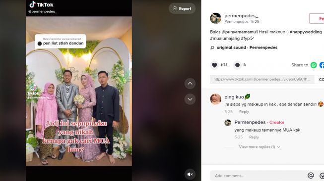 Curhat Pengantin Panik MUA Mendadak Mau Lahiran, Bingung Cari Pengganti (TikTok/Permenpedes_)