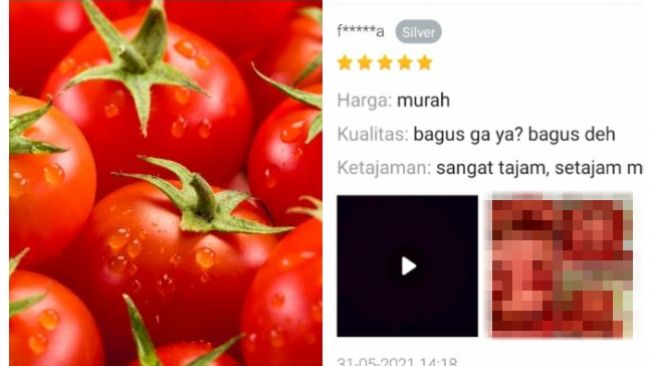 Orang Ini Kasih Review Olshop Pakai Gambar Tomat, Pas Dizoom Wujudnya Bikin Merinding