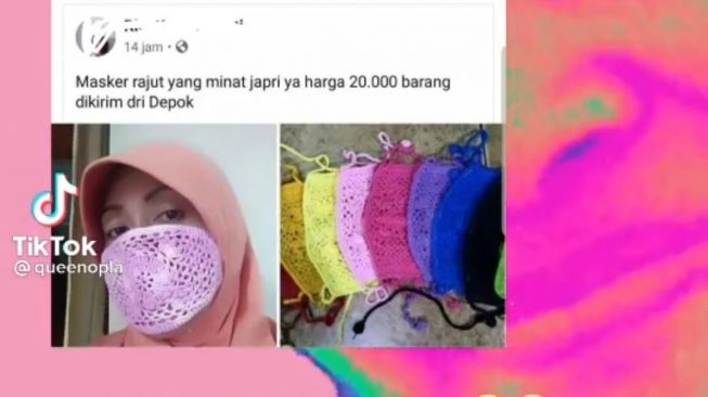 Dijual Masker Rajut Bolong-Bolong, Warganet: Yang Difilter Apanya?