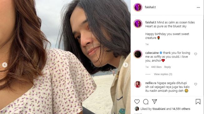 Faishal Tanjung dan Nadin Amizah. [Instagram]