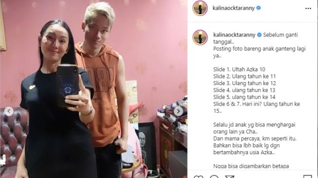Potret ultah Azka Corbuzier dari tahun ke tahun. [Instagram/kalinaocktaranny]