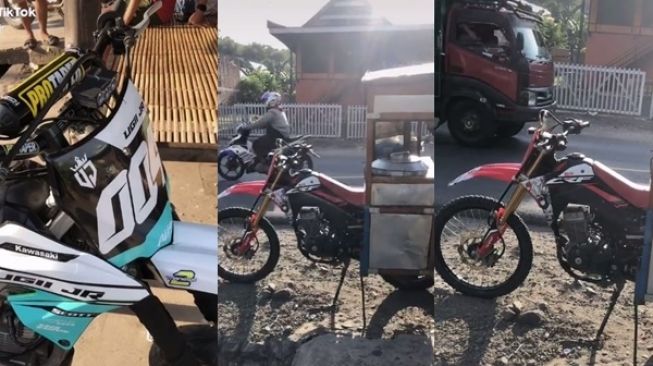 Viral Pedagang Bakso Tunggangannya Motor Trail, 'Siang Kerja, Malam Riding'