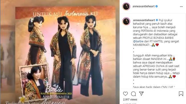 Barbie Anne Avantie. [Instagram/anneavantieheart]