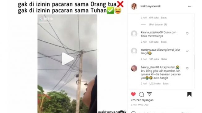 Video tiktok viral cewek minta pacar ke Tuhan. [Tiktok]