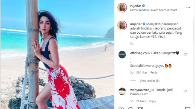 Ptret terbaru Jedar usai janji tak akan pakai baju seksi [Instagram/inijedar]