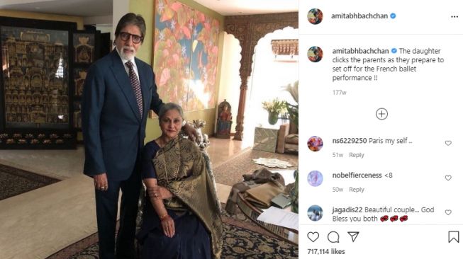 Amitabh Bachchan dan istri, Jaya Bachchan. [Instagram/amitabhbachchan]