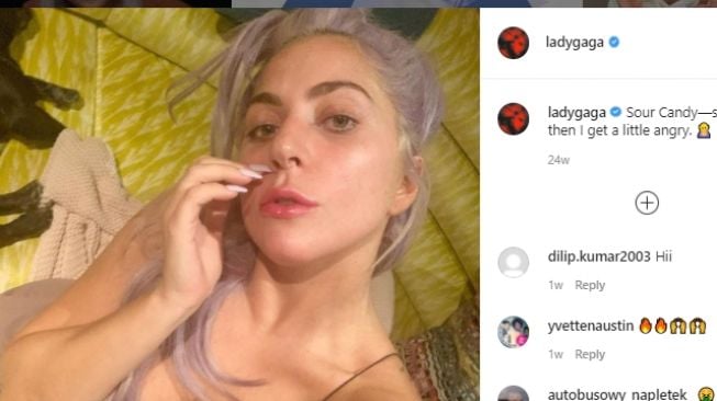 Potret Lady Gaga tanpa make up [Instagram/ladygaga]