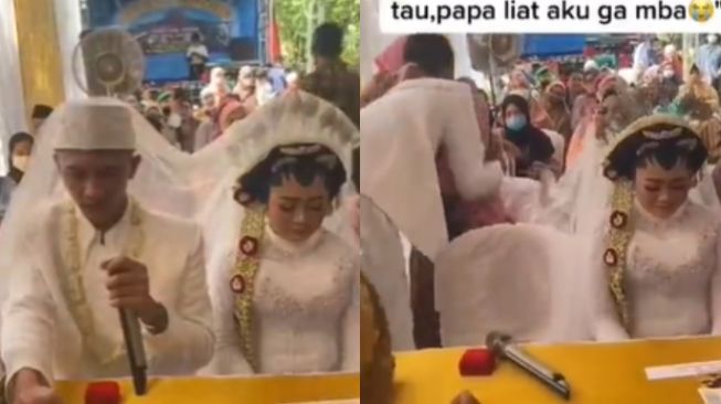 Momen Haru Akad Nikah, Pengantin Pria Menangis tak Didampingi Sang Ayah