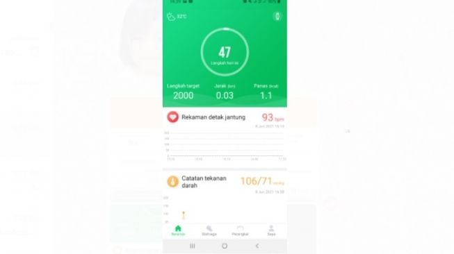 Oase Horizon W1, fitur rekaman jantung. [Suara.com/Lintang Siltya Utami]