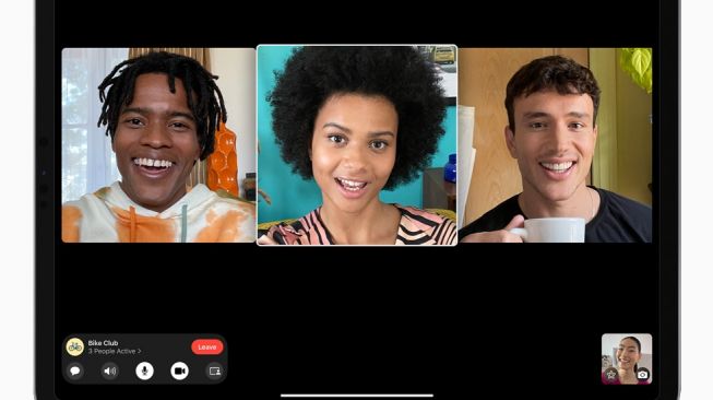 Fitur baru FaceTime di iPadOS 15. [Apple]