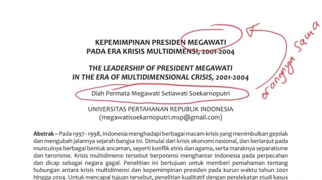 Dicorat-coret, Profesor Ini Ajari Megawati Bikin Karya Ilmiah Biar Gak Norak