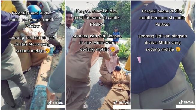 Pergoki Suami Selingkuh, Wanita ini Pingsan di Motor yang Sedang Melaju