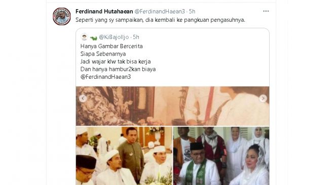 Cuitan Ferdinand soal foto Anies Baswedan bersama keluarga Cendana (twitter)