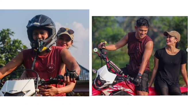 Deretan Potret Romantis Ibnu Jamil dan Ririn Ekawati Naik Motor Trail, Bikin Jomblo Iri