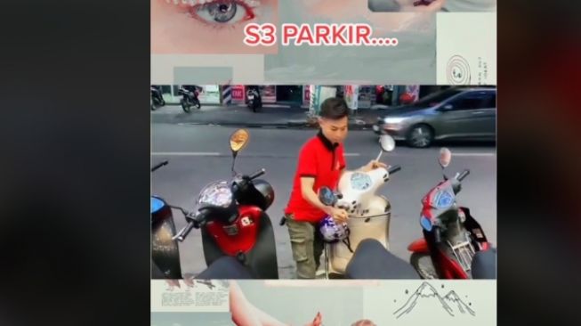 Viral Tukang Parkir Pakai Teknik Unik Pindahkan Motor, 'Lulusan S3 Perparkiran'