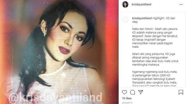 Potret lawas Krisdayanti. [Instagram/krisdayantiland]