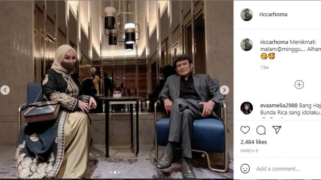 Potret keharmonisan Ricca Rachim dan Rhoma Irama. [Instagram/riccarhoma]