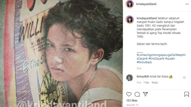 Potret lawas Krisdayanti. [Instagram/krisdayantiland]