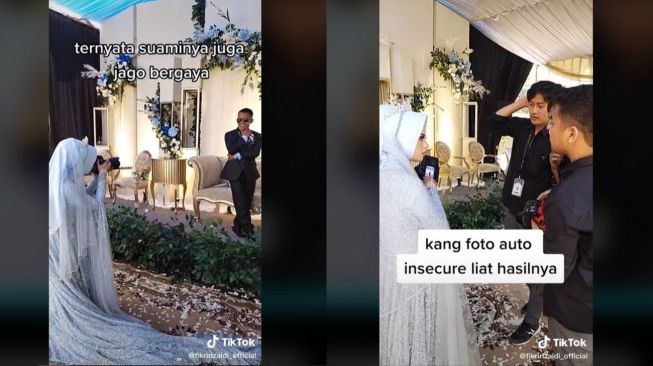 Viral Pengantin Wanita Malah Ambil Alih Tugas Fotografer (tiktok.com/@fikririzaldi_official)